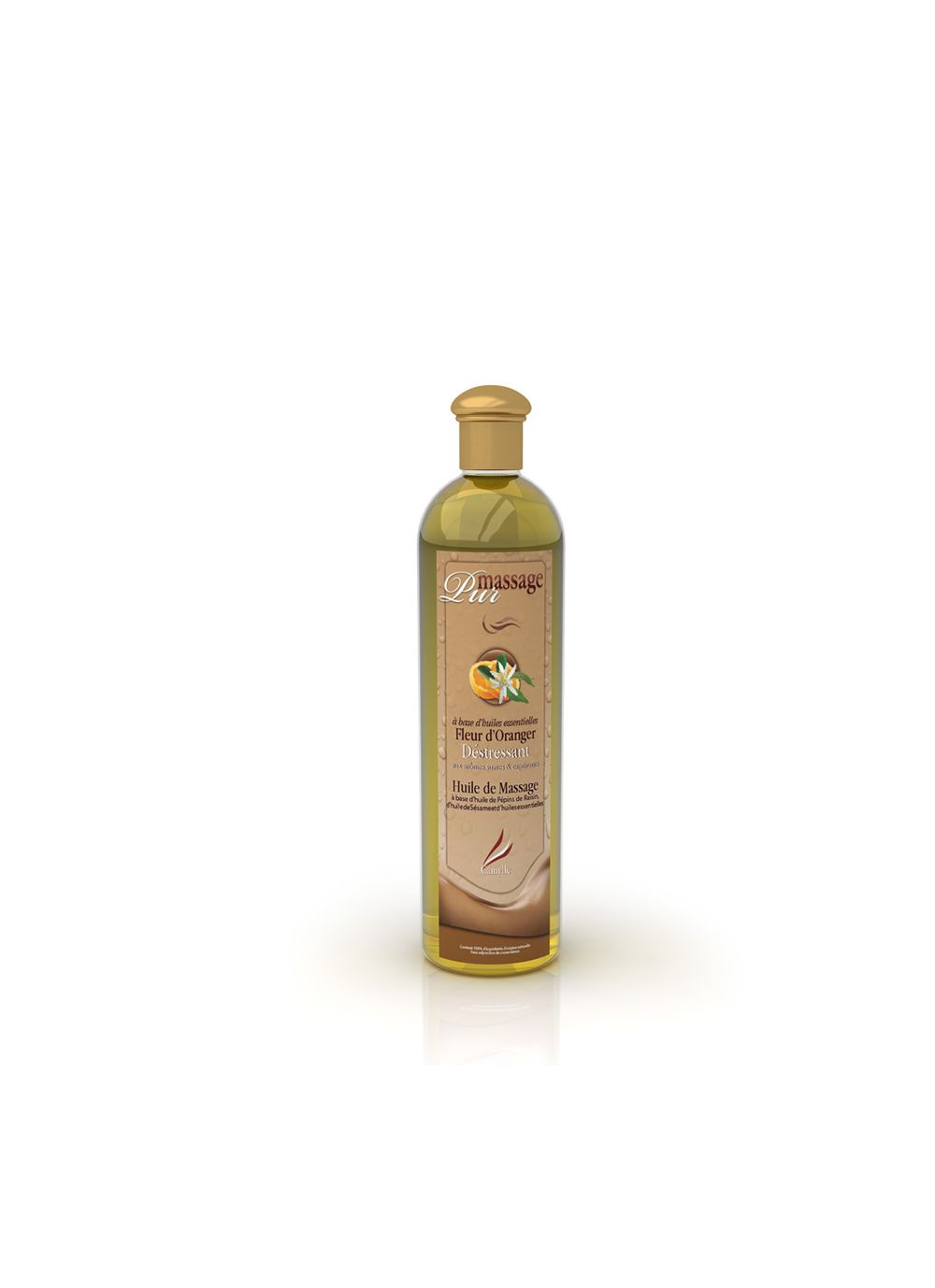 camylle tablelya huile pur-massage senteur fleur d'oranger 250 ml