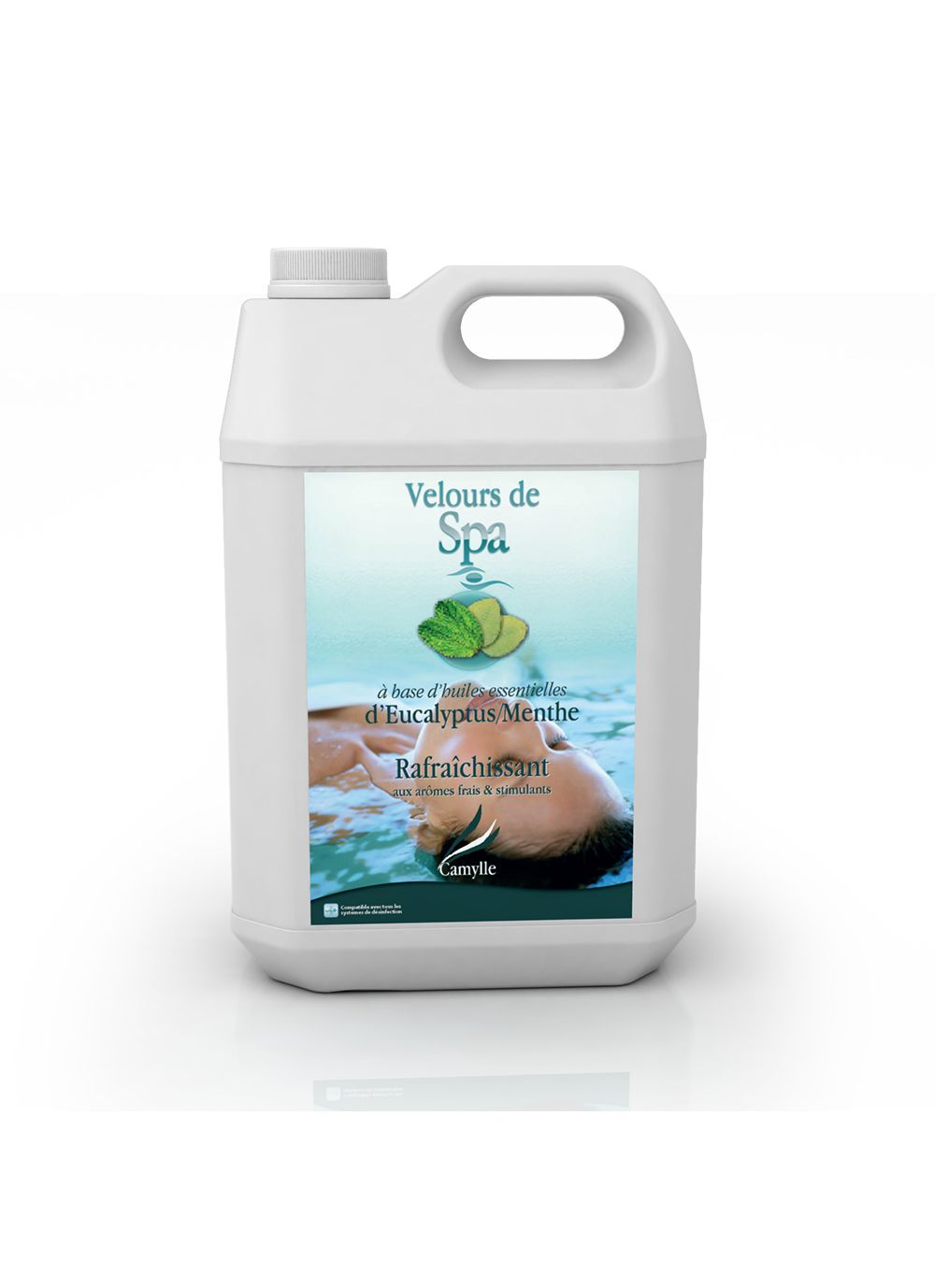 laboratoire camylle bidon 5 litres velours-de-spa-eucalyptus-menthe