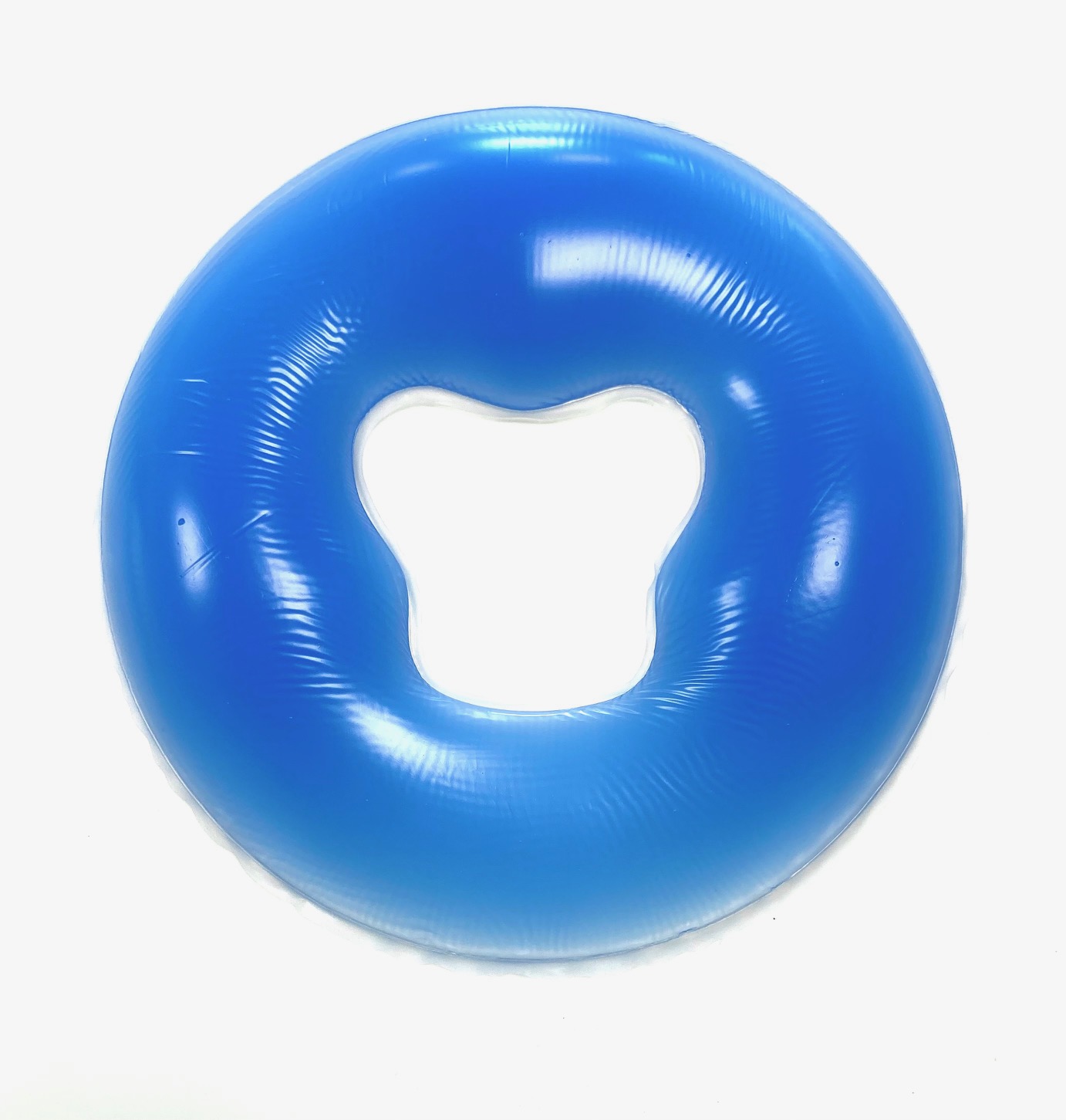 habys tablelya coussin oreiller-de-massage-en-silicone-souple-en-forme-de-donuts-coussin-de-spa-coussin-de-gel bleu