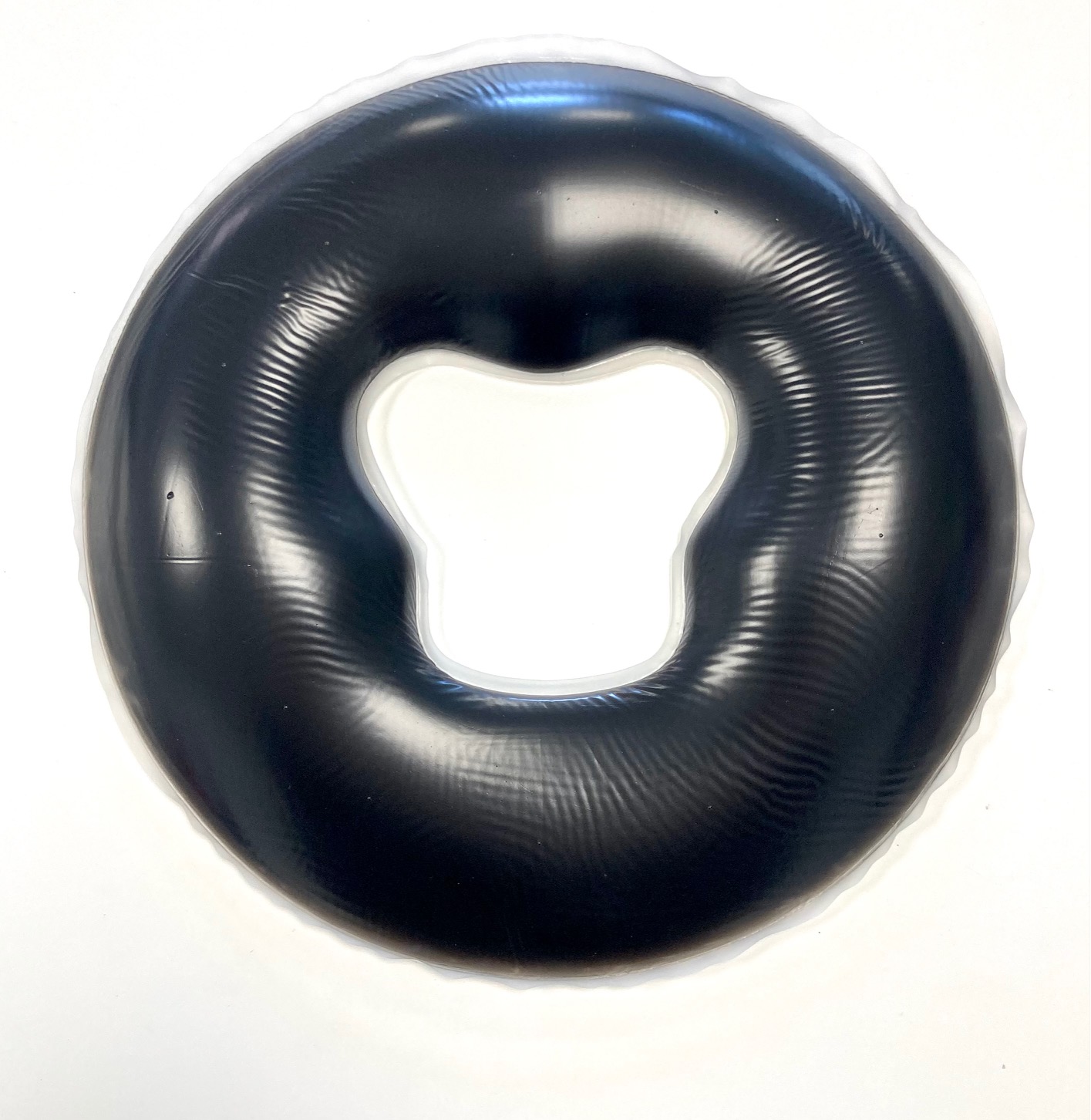 habys tablelya coussin oreiller-de-massage-en-silicone-souple-en-forme-de-donuts-coussin-de-spa-coussin-de-gel noir