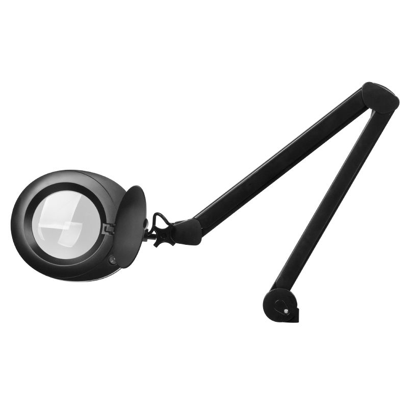 tablelya lampe loupe noire à led bras compensé design