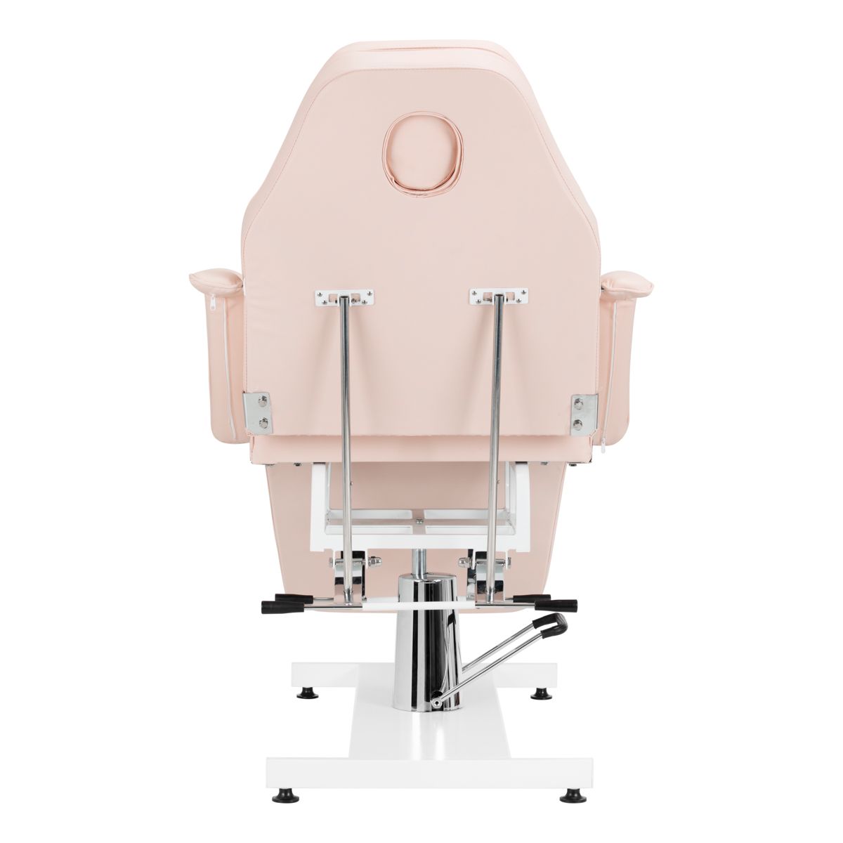 tablelya fauteuil hydraulique tattoo esthétique rose 3 plans réglables avec porte rouleau - trou visage-bouchon facial 141014_05_3101