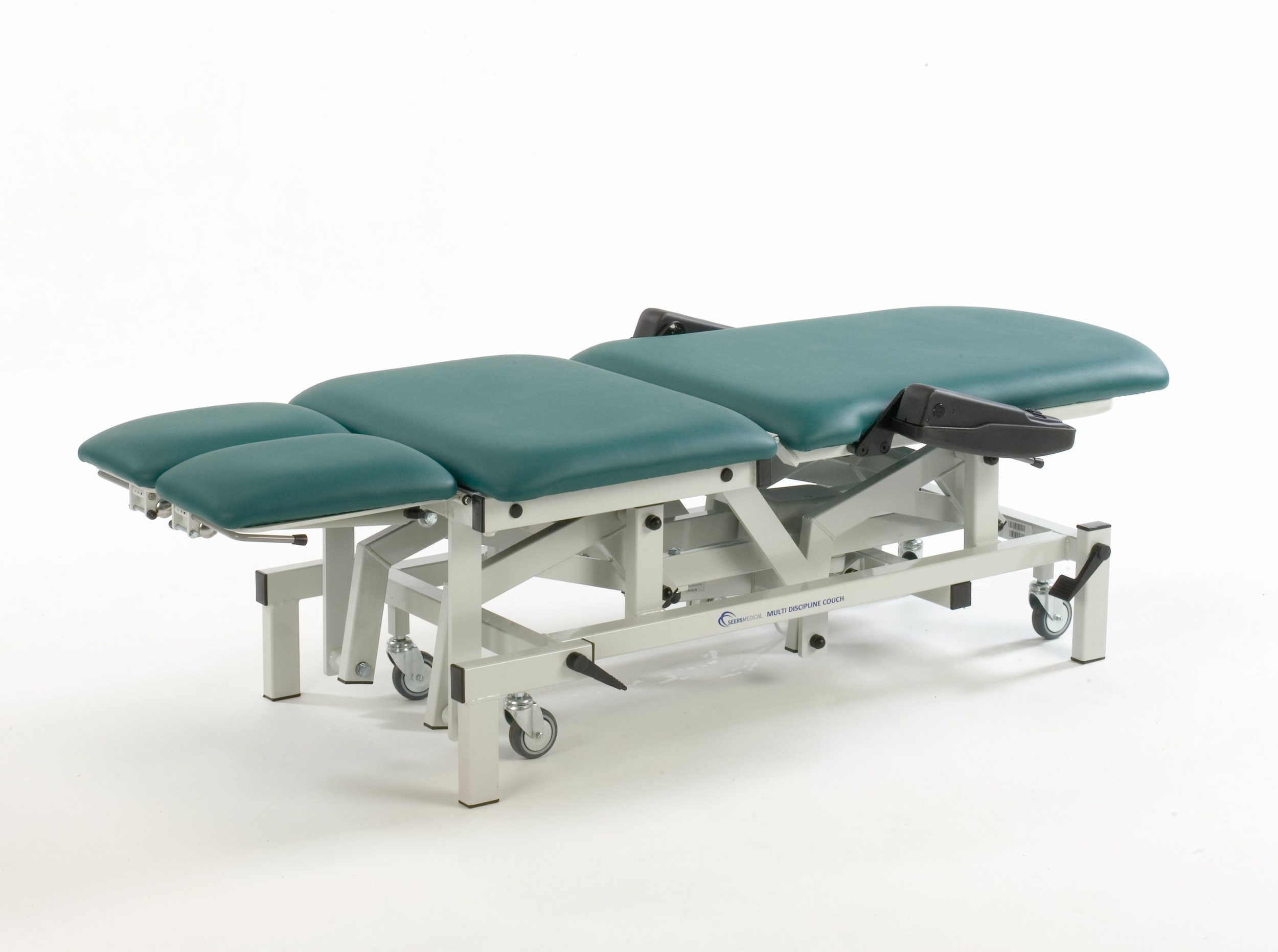 seers medical fauteuil de podologie électrique SM0575 vert tablelya version allongé position basse 50 cm