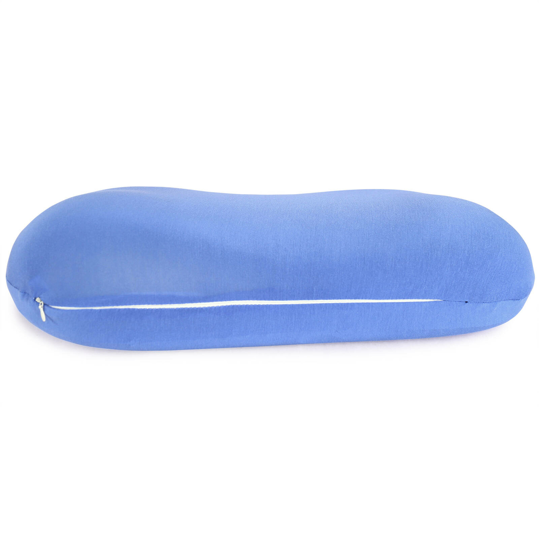 tablelya-oreiller-meilleur-sommeil-orthopedique-pour-soutenir-la-nuque-en-forme-de-haricot-housse-bleue-housse-amovible