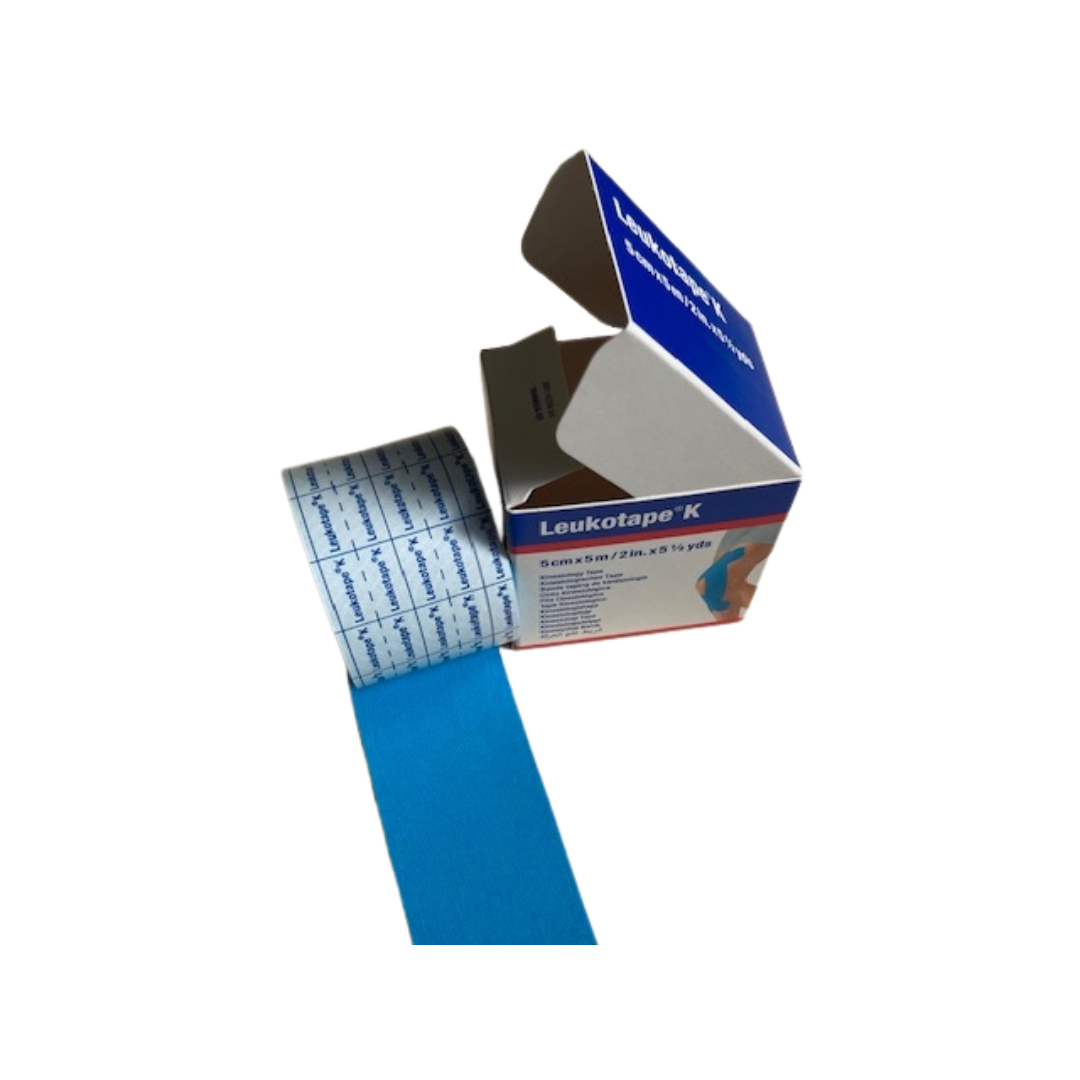 leukotape k taping  5x5cm bleu