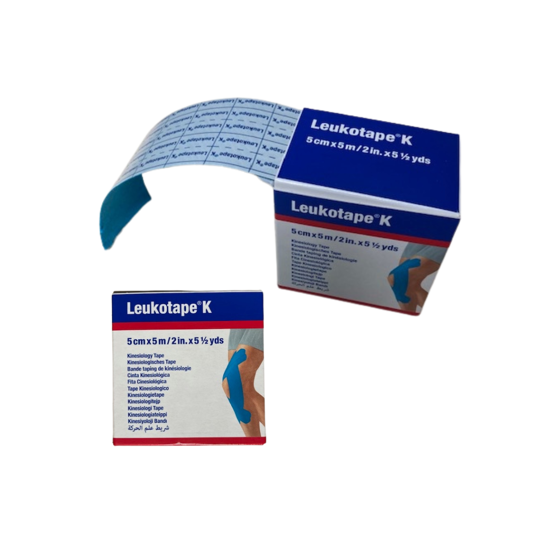 leukotape k taping  5x5cm bleu boite