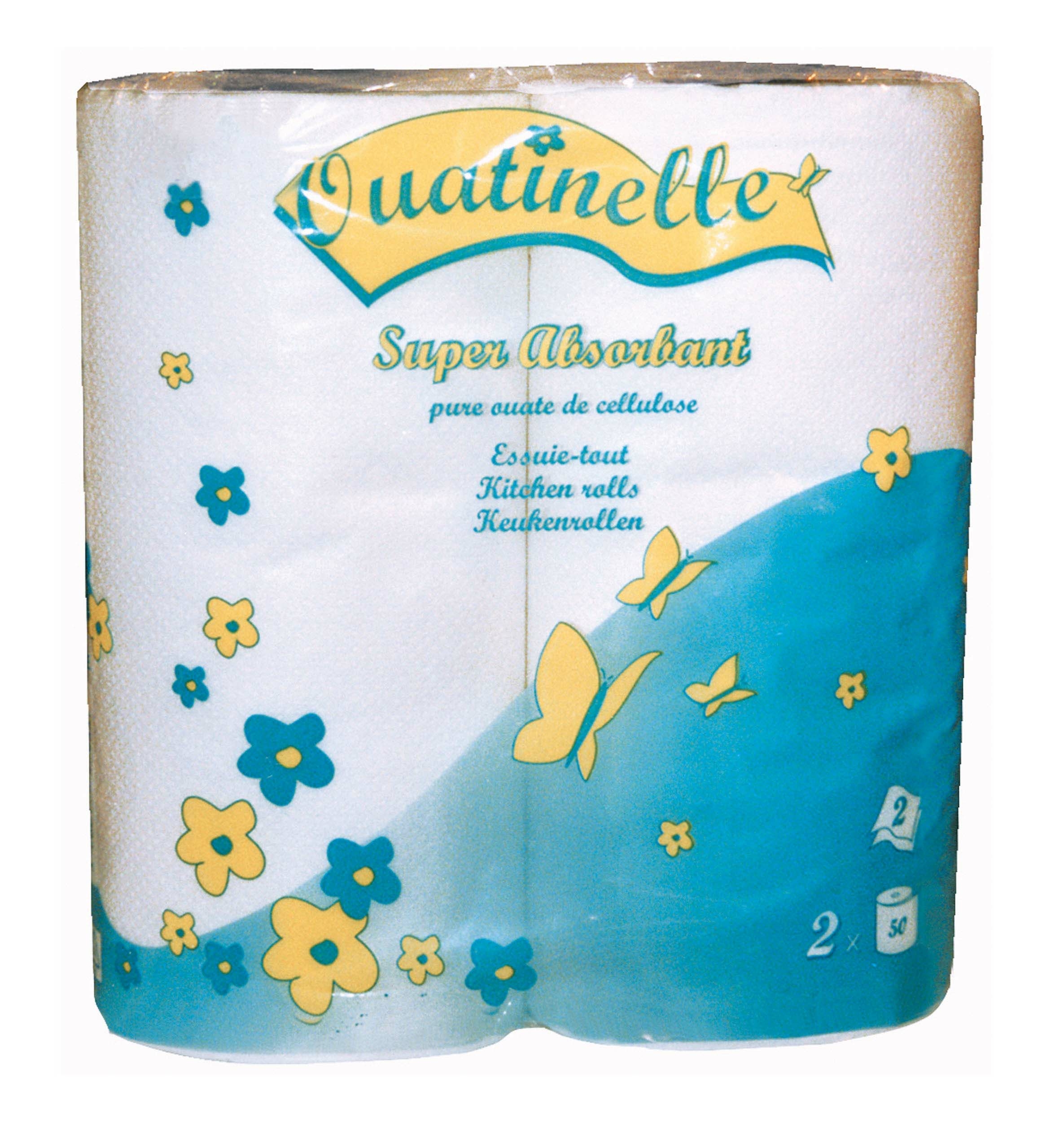tablelya rouleau dessuie tout paquet de 2 rouleaux blanc double épaisseur ultra absorbant - 1403054011-1