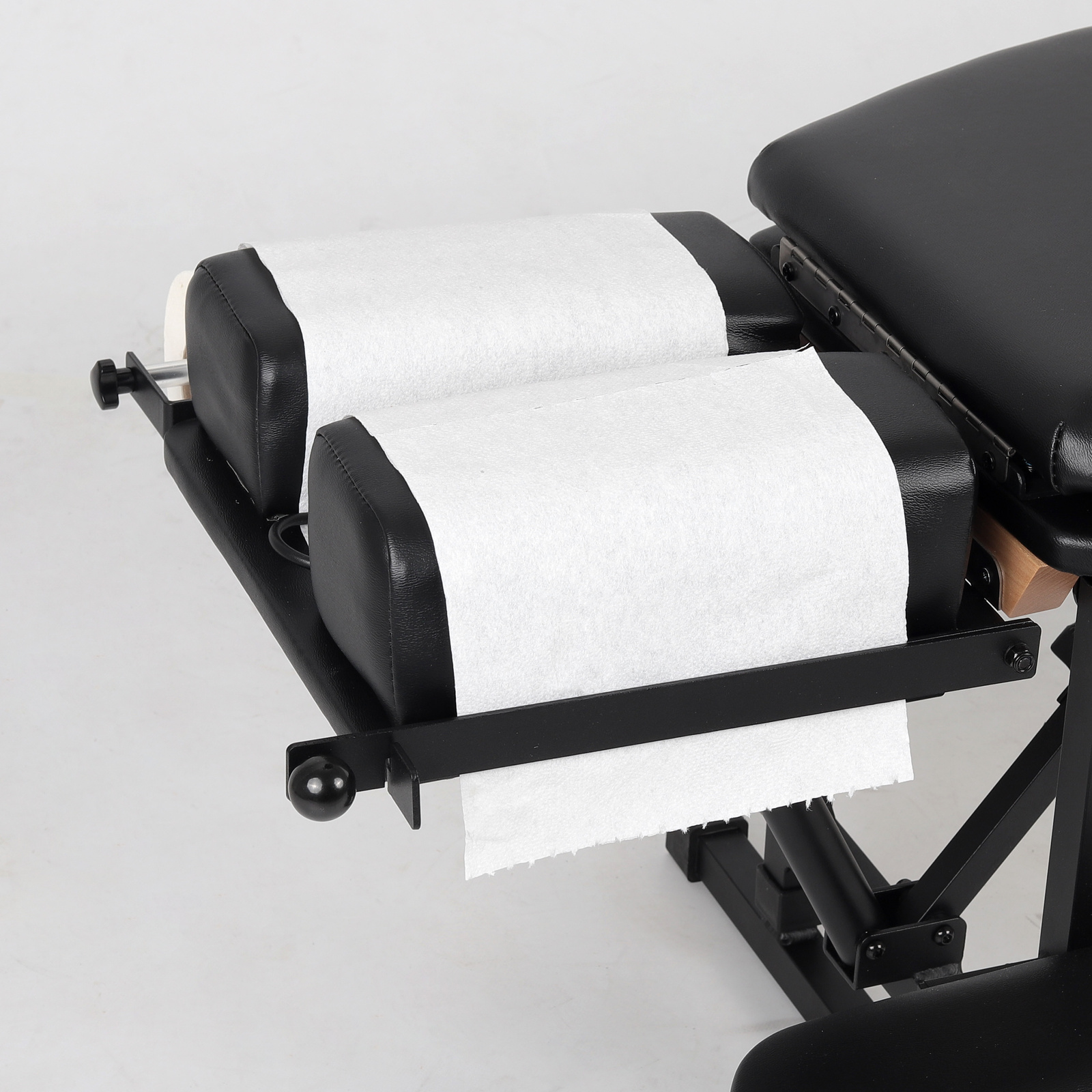 tablelya têtière avec papier rouleau Portable-chiropractic-table-Arena-180-Simply-Texture-Black-2214_3