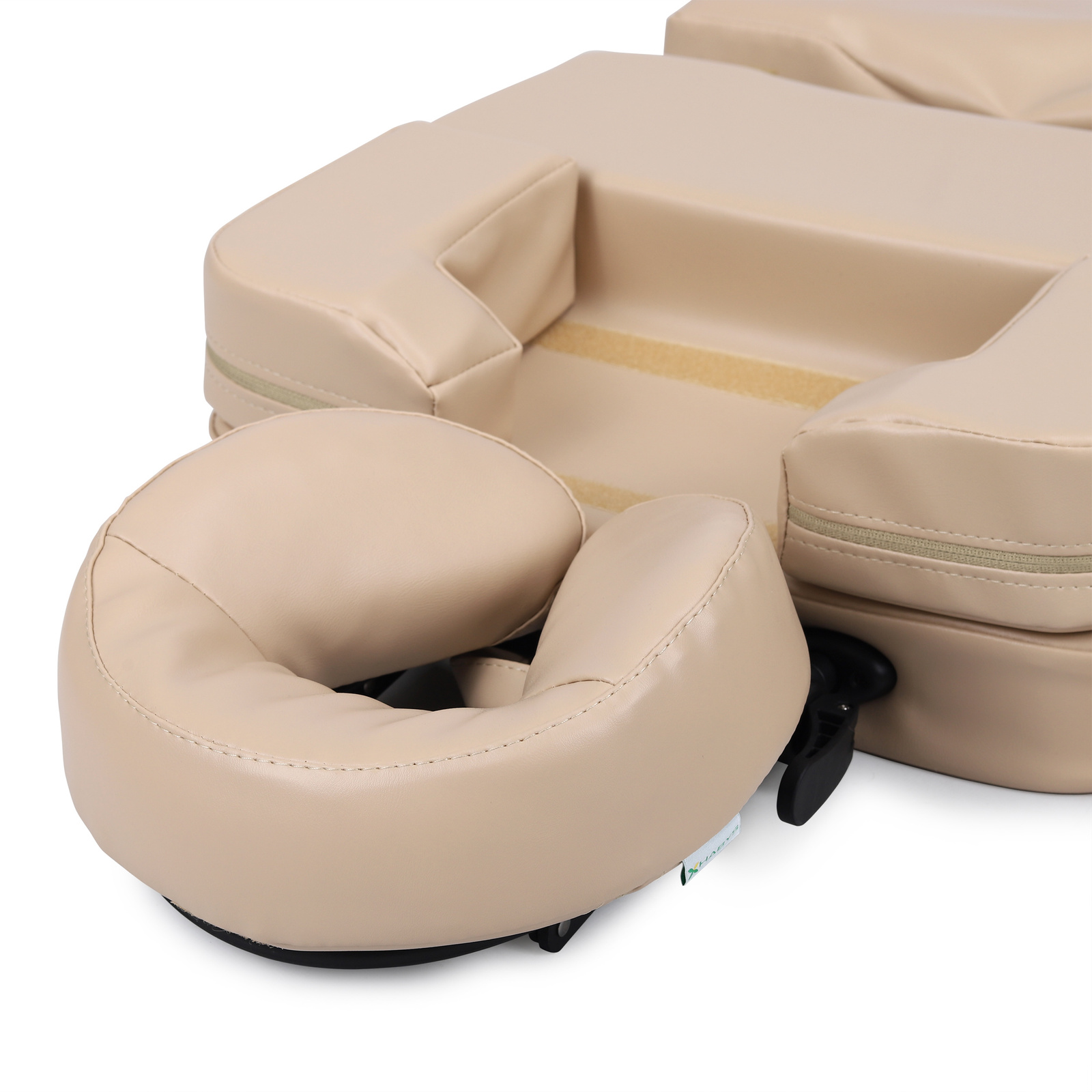 tablelya femme enceinte coussin de massage confort beige détail de la têtière habys