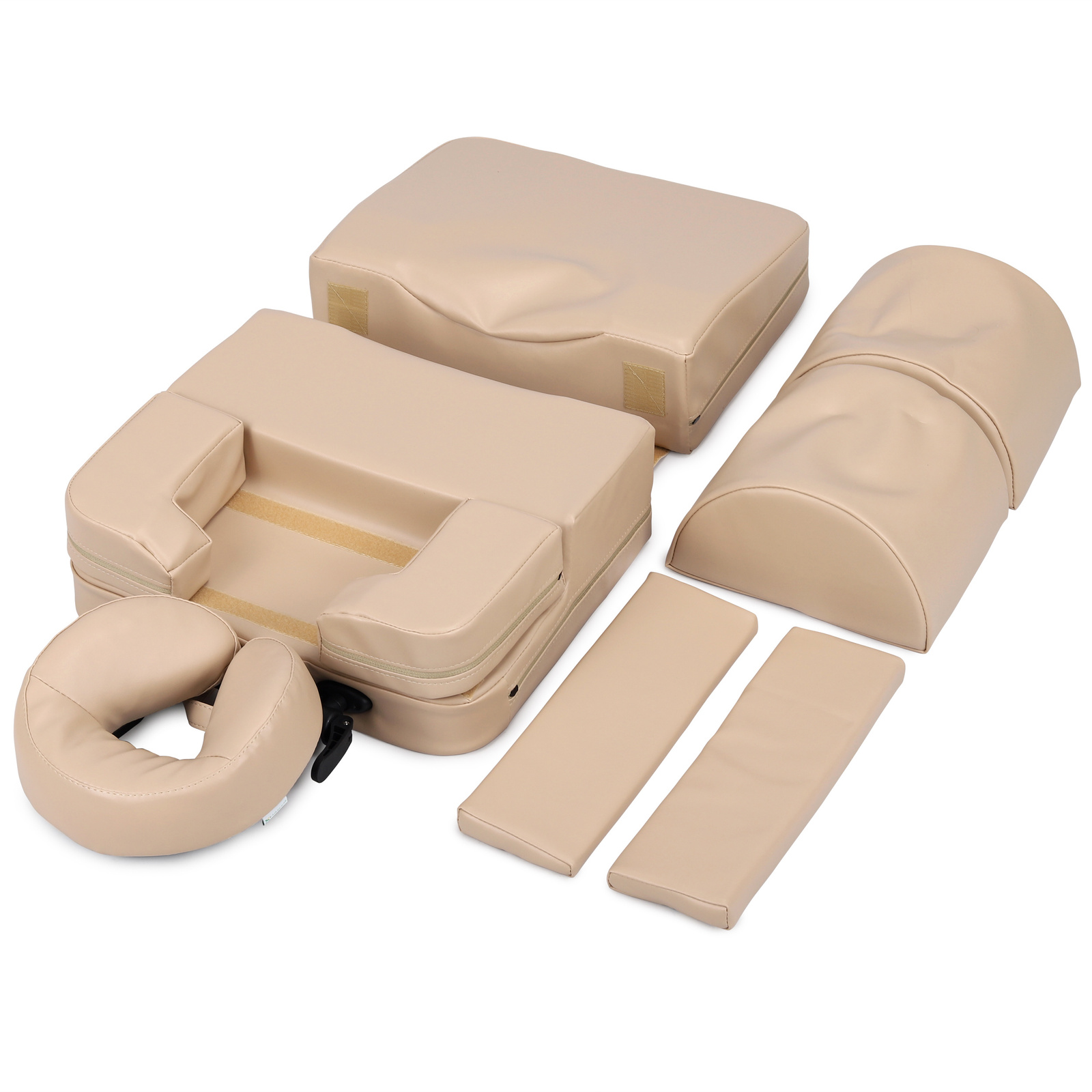 tablelya femme enceinte coussin de massage confort beige détails des coussins qui compose le set de massage femme enceinte habys