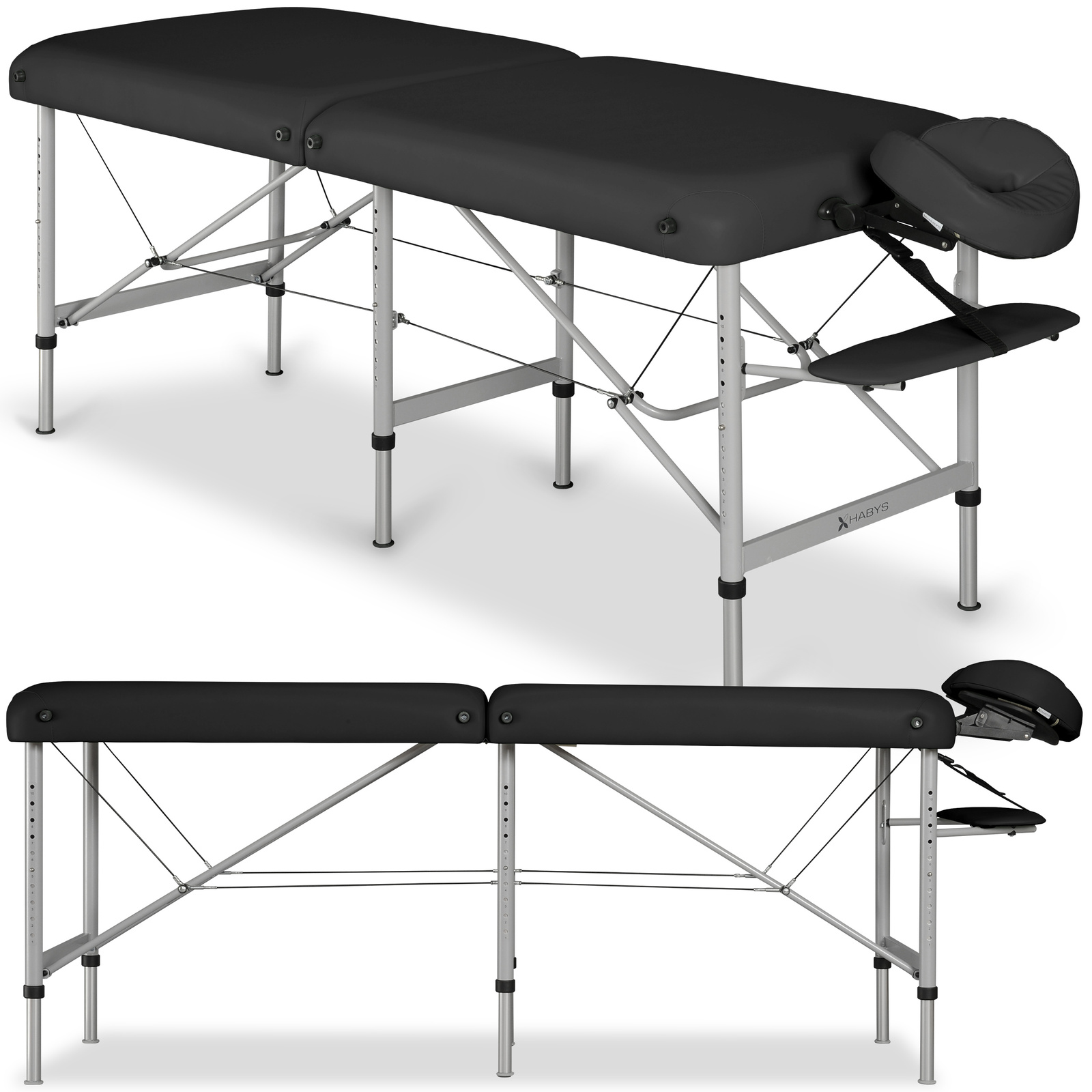 table-massage-medemal-noire-vues-multiples