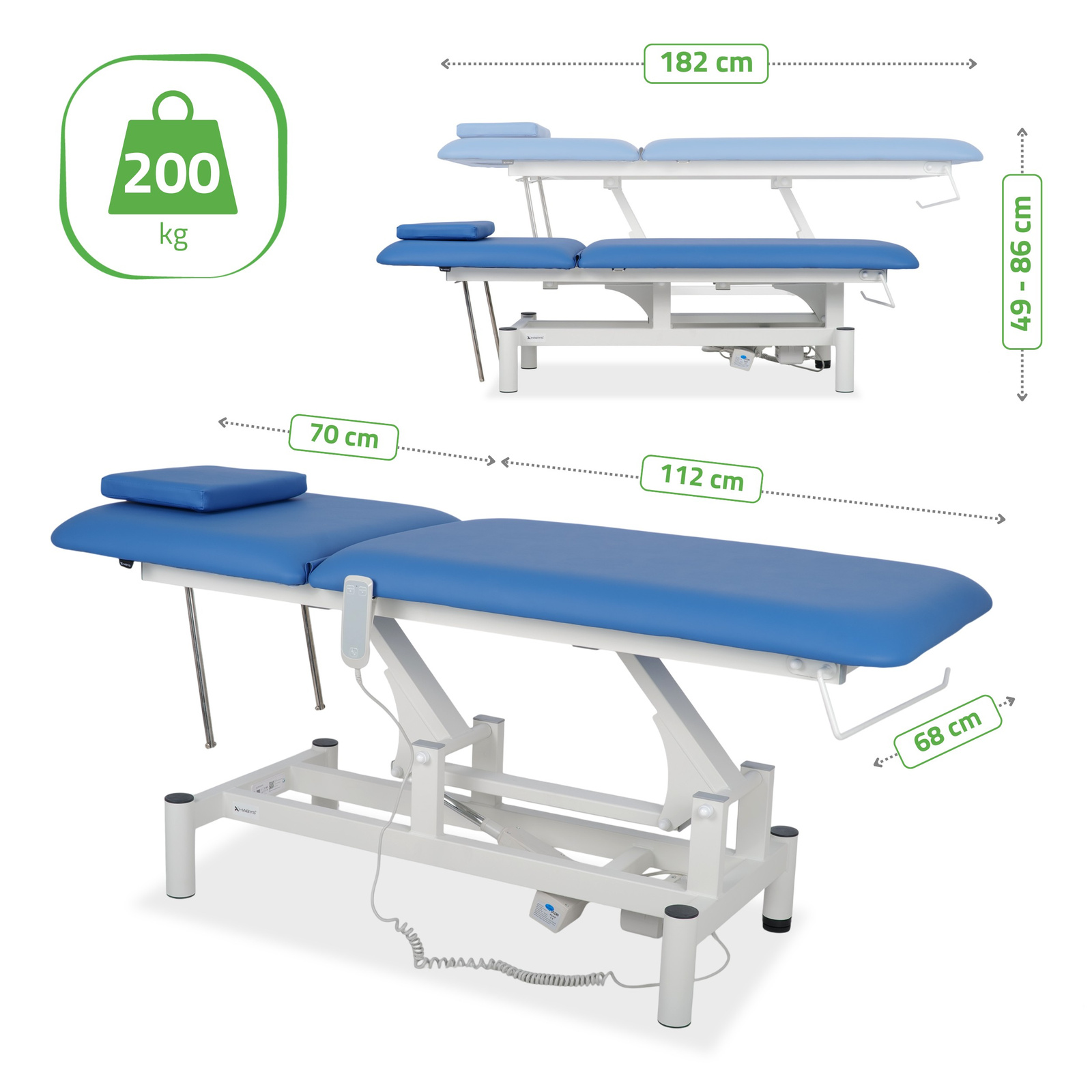dimensions-table-de-massage-electrique-longueur-largeur-hauteur-professionnelle-bleu