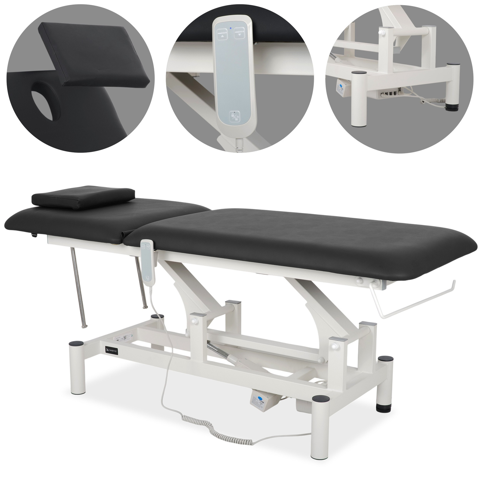table-de-massage-electrique-professionnelle-optima-reglage-hauteur-telecommande-manuelle-satin-comfort-noir-tablelya