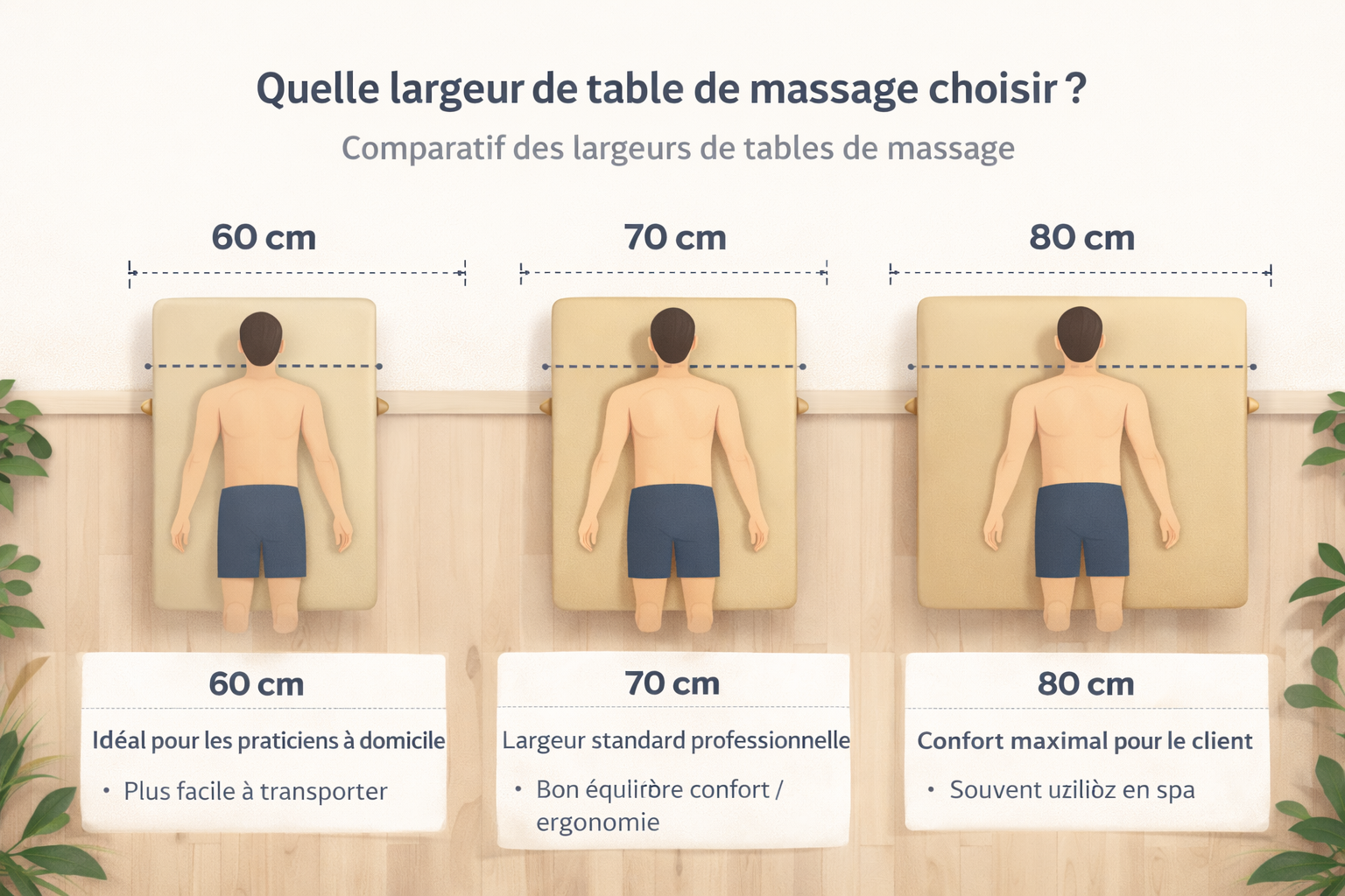 Quelle largeur de table de massage choisir ?