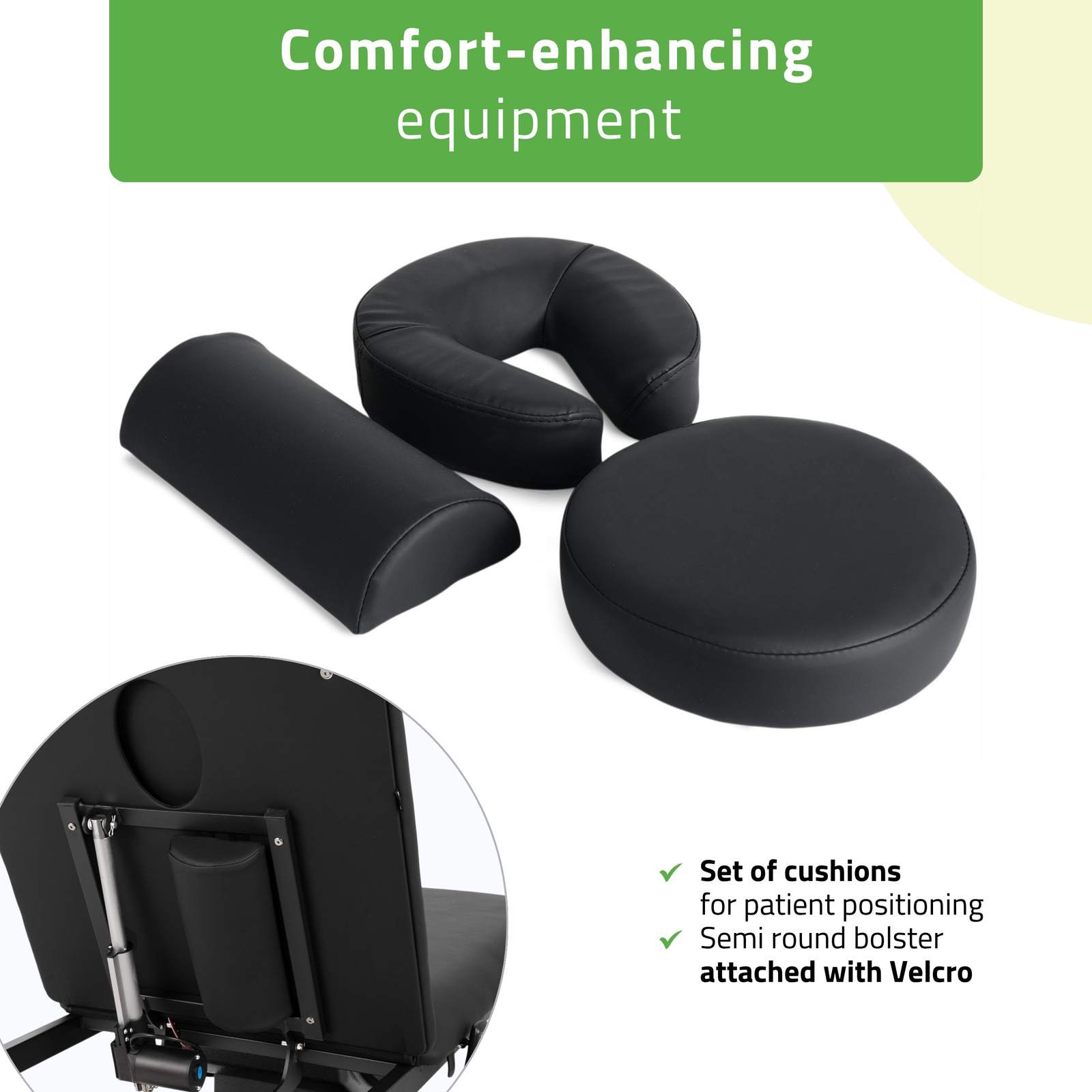 table-de-soins-electrique-noire-surface-chauffante-détail-vérin-coussins-estella-ergo-2-tablelya