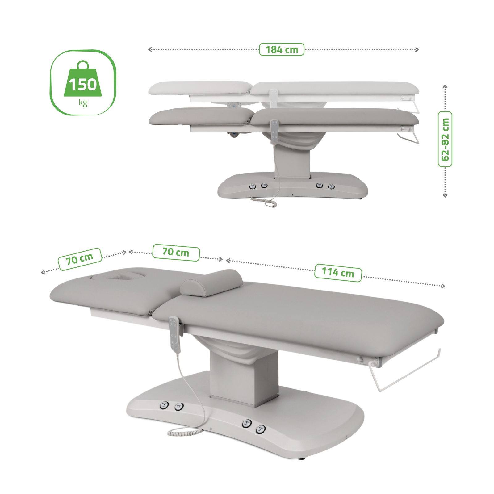 table-de-soins-grise-dimensions-184cm-charge-150kg-construction-robuste-ergonomique-dimensions-estella-ergo-2-tablelya