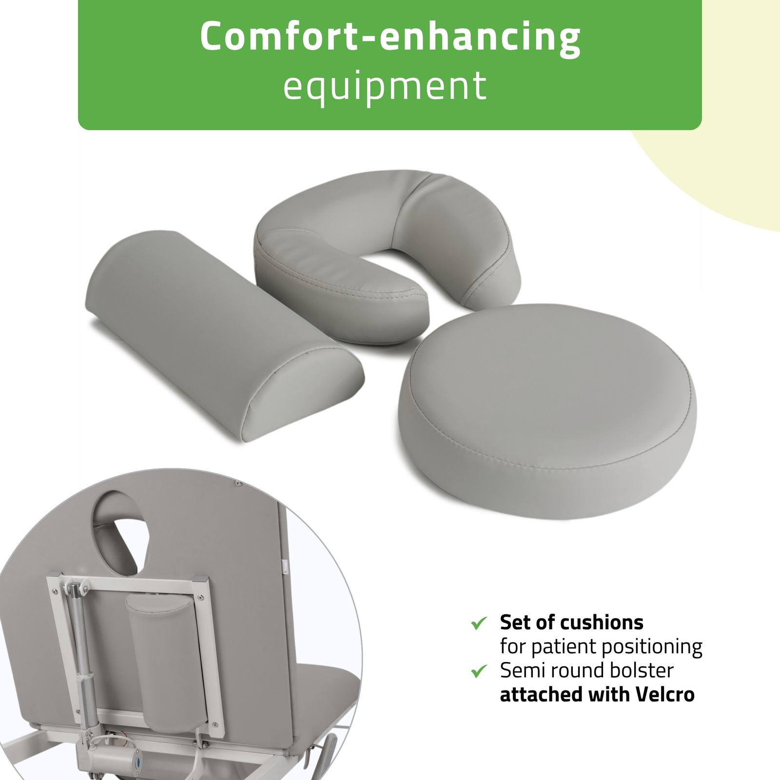 table-de-soins-grise-accessoires-positionnement-demi-rouleau-anneau-facial-coussin-estella-ergo-2-tablelya