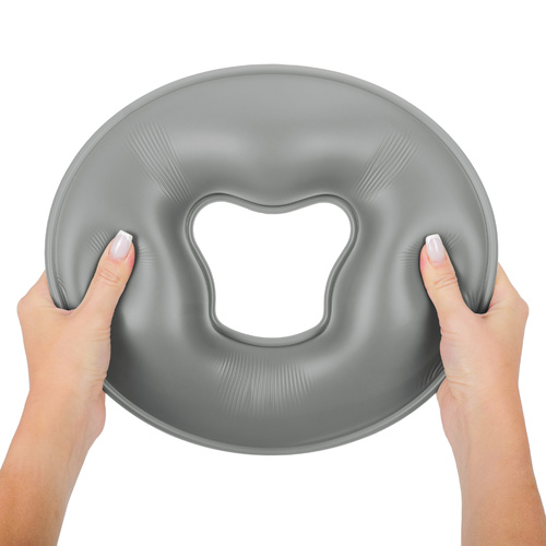 Coussin facial silicone KOMFORT gris, base rigide, vue 3