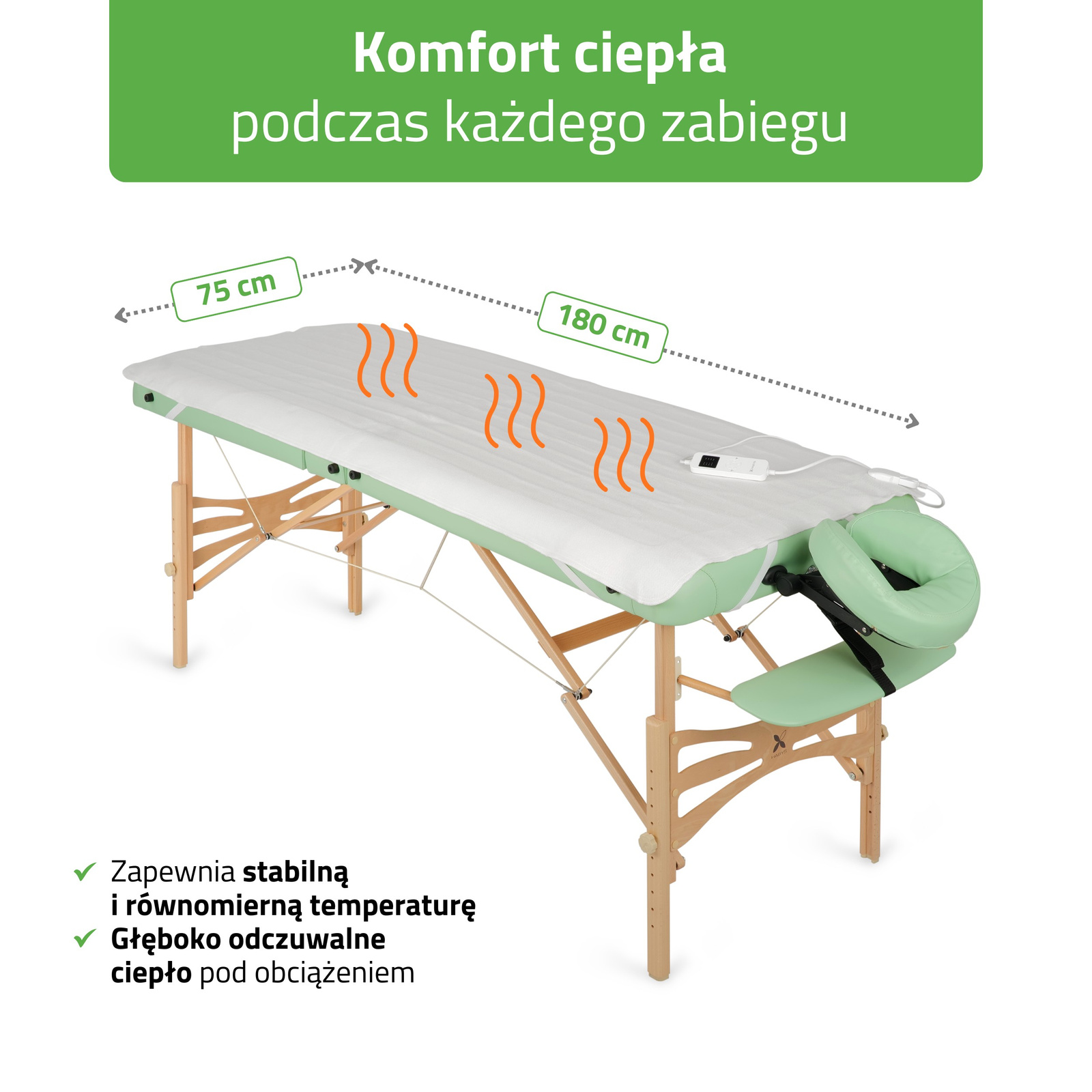 Matelas chauffant HABYS pour table de massage 180 × 75 cm 3