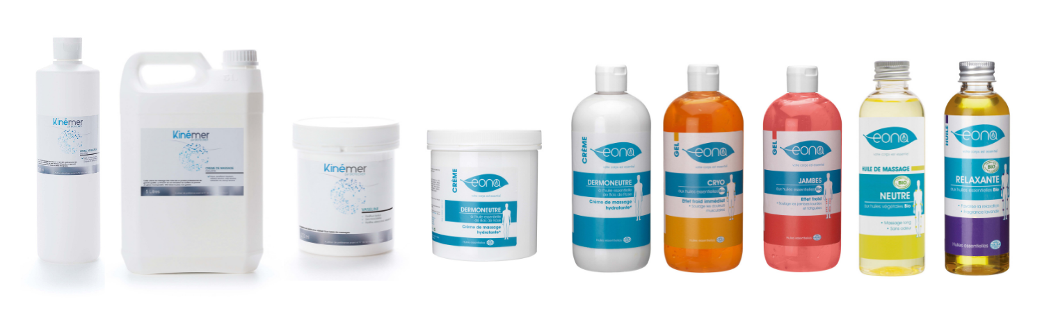 crème et huile de massage kinemer et eona tablelya
