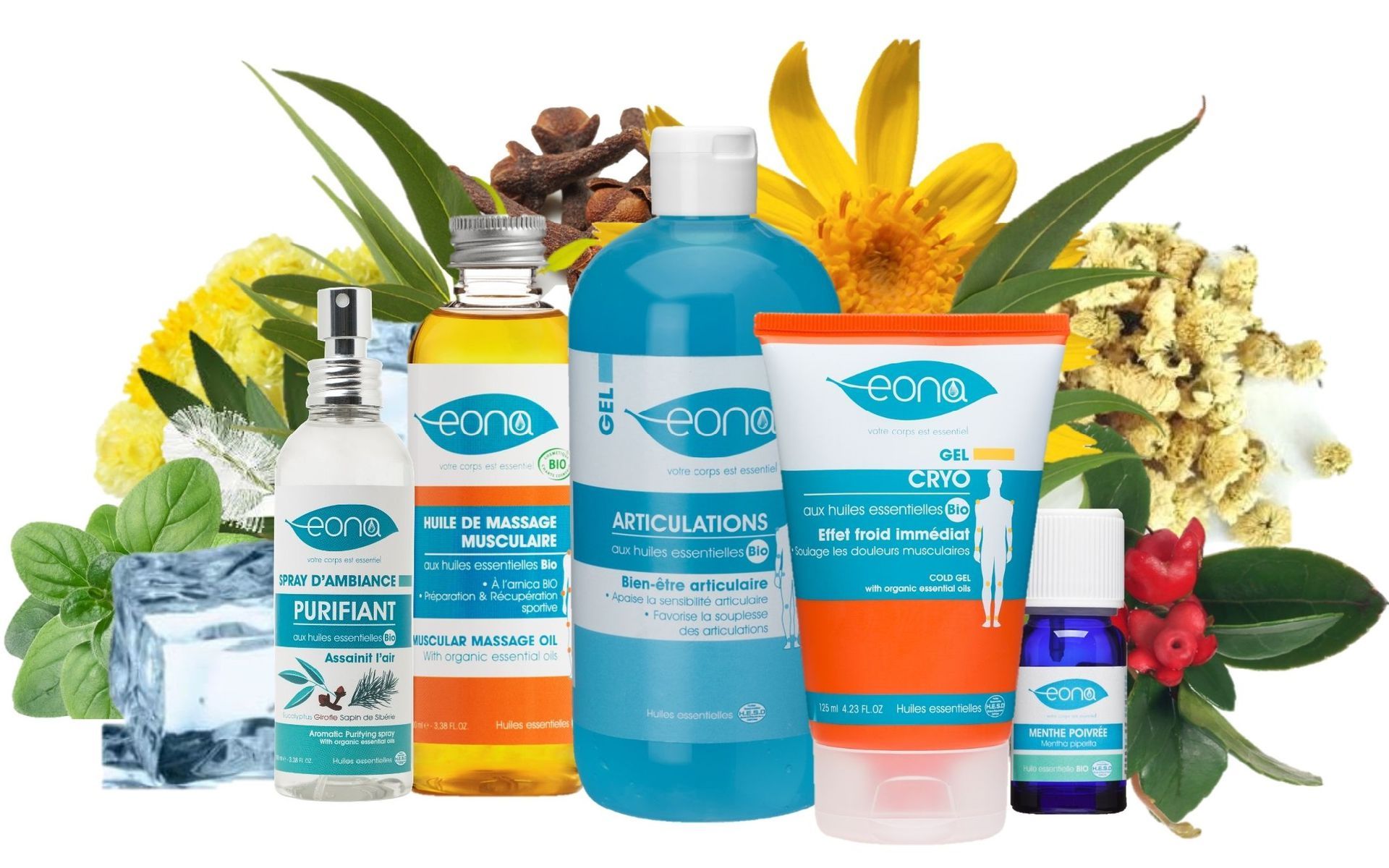 eona huiles de massage, gels et crèmes de soins