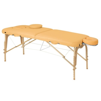 c3608 table bois portable largeur 70 cm ecopostural tablelya sans têtière couleur jaune
