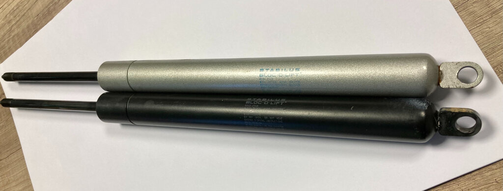RhedexX Vérin à Gaz Tête Sphérique 900 Mm / 400 Mm / 100N-1250N - Filetage M8, Force 350N
