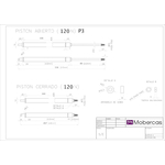 Fiche Technique vérin à gaz 120N-P3- Mobercas
