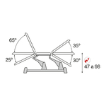 Schéma mouvements des tables électriques de massage ecopostural modèles C5986_C5959_C5985_C5955