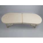 Table de massage et dexamen Elza Aveno Life Habys portable pliante en bois Coins arrondis couleur crème