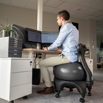 Chaise ergonomique avec ballon Tonic Chair® noir