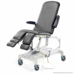 fauteuil de podologie électrique seers medical tablelya avec roulettes frein dark grey