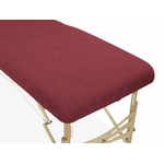 housse burgundy habys table de massage en coton éponge 2 parties largeur 70 cm tablelya