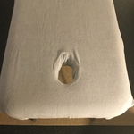 tablelya housse coton protection table de massage avec trou visage cheminée cappucino