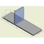 TF1-400 franco fils dimensions forme rectangulaire TABLE SIMPLEX LUXE tablelya marine deux plans electrique