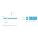 schéma de table de massage electrique ou hydraulique 3 plans de seers medical