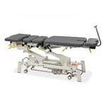 table de chiropraxie électrique habys avec drops ou toggle mécaniques vue horizontale couleur grise