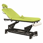 table de massage électrique deux plans châssis noir têtière amovible ecopostural tablelya vue générale c5602
