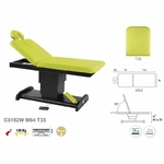 table de massage électrique modèle c6102w 1 colonne ecopostural tablelya châssis couleur wengué foncé dossier T35