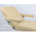 table de massage esthétique électrique habys Linea V2 couleur crème vue allongée-V2 appui bras