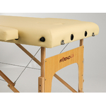 bianca bois Bianca table de massage portable pliable en bois largeur 70 cm avec dossier aveno life habys tablelya couleur creme
