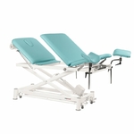 ecopostural c7581 table fauteuil électrique de gynécologie avec gopels tablelya