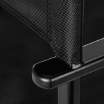 chaise de maquillage studio pliable aluminium noir tablelya détail finition