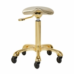 tablelya tabouret à roulettes gold couleur or fin assise selle roulette roller en ligne