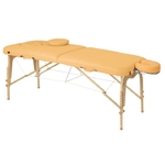 c3608 table bois portable largeur 70 cm ecopostural tablelya sans têtière couleur jaune
