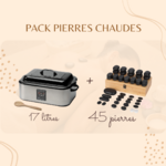 Massage pierres chaudes pack kit 45 pierres + chauffe pierres 17 litres