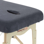 tablelya housse anthracite grise 80x200x15cm spa en coton avec trou visage