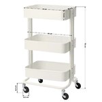 desserte esthétique blanc cassé hauteur 77 cm à roulettes dimensions