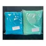 drap housse turquoise et vert pastel