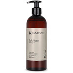 Huile de massage Reya Soft Rose HABYS 500 ml – flacon professionnel sur fond blanc-tablelya